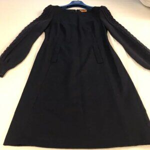 Tory Burch Navy Knit-Sleeve Dress